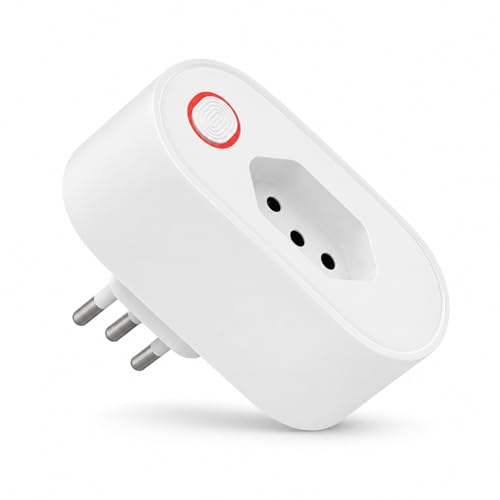 Tomada Inteligente Wi-Fi Bivolt 16A com Monitoramento de Energia – Controle por App, Alexa e Google Home, Programação de Horários, Automação Residencial, Smart Plug Premium