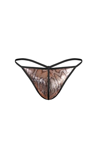 DARKZONE Men's Thong Underwear G String Leather Look Sexy2