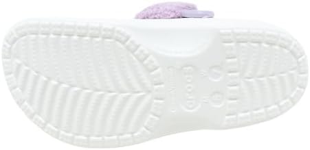 Crocs Unisex-Adult Baya Lined Fuzz Strap Clogs, White/Lavender, 9 US | Image 6
