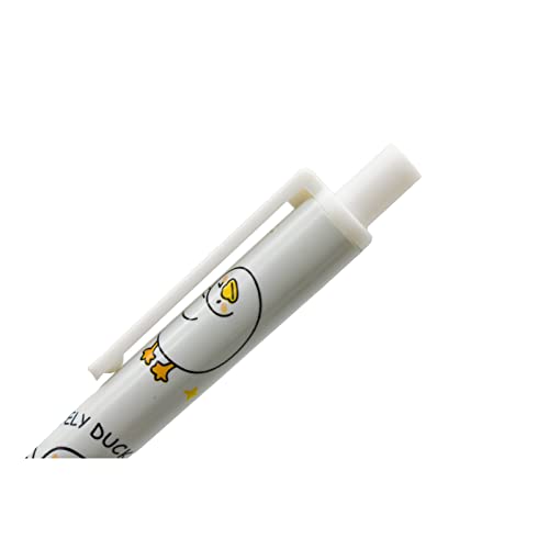 Lopenle 12Pcs Little Yellow Duck Print Pens Happy Lovely Duck Retractable Gel Pens Black Ink For Kids School Supplies Office Party Birthday. #TOP7