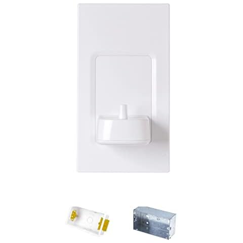 In-Wall Electrical Toothbrush Charger - PV10P White with Back Boxes Cover