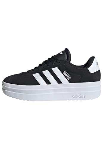 adidas Women's Vl Court Bold Shoes, Core Black/Cloud White/Cloud White, 6 UK