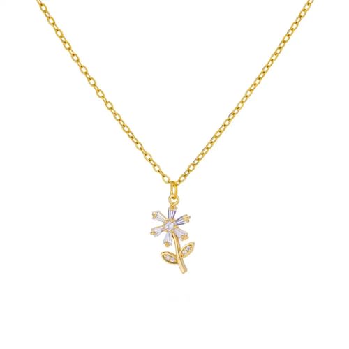 Cadeau de mariage unique : collier pendentif fleur cristal