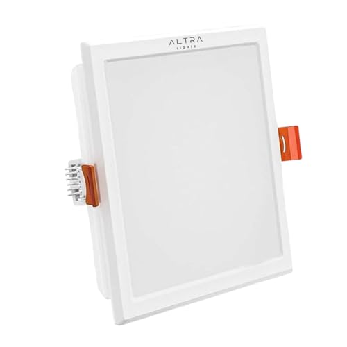 Image of 22W Recessed Square LED Panel Light | Trimless Slim Design | Polycarbonate Downlight for Home & Office False Ceiling Roof, Surface Light | Cool White, White Finish | Pack of 1