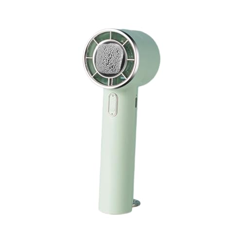Uxsjakjsd Ventilador de Hielo Turbo de Mano con Gancho, Miniventilador USB de 5 Velocidades, Ajustable, para Exteriores, con Compresor de Hielo, Color Verde.
