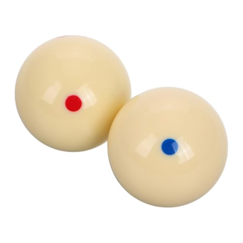 Entraînement de billard : lot de 2 billes blanches à points pour la pratique du snooker