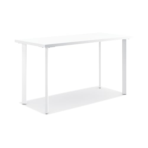 HON Coze Home Office Desks, Sturdy Table Computer Desk, 42', White Top, White Base