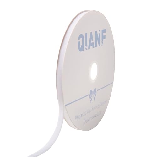 Image of QIANF Vintage White Velvet Ribbon, 3 /8 Inch X 25Yd