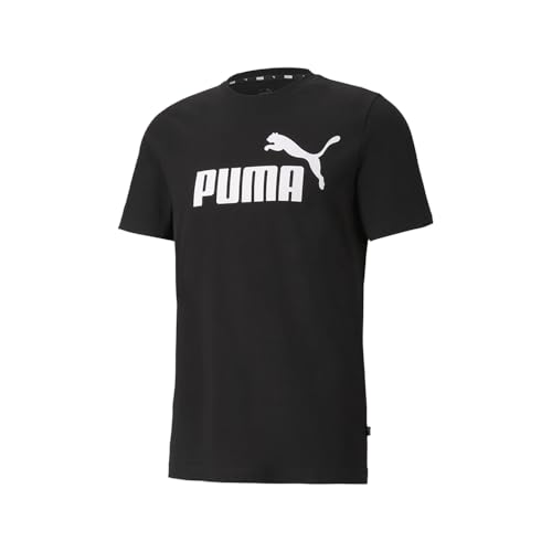 Puma Mens Essentials Logo T-Shirt (Available in Big & Tall), Puma Black, X-Large