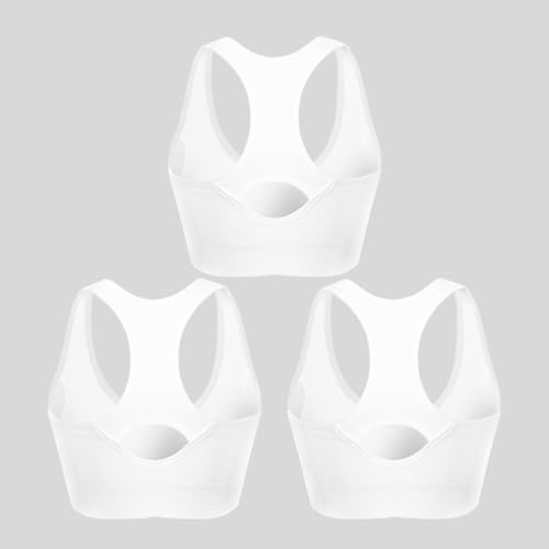 Image of Match Women's Seamless Racerback Sports Bra with Removable Pads Strappy Workout Bra Top for Yoga Gym Running Fitness (New Size)