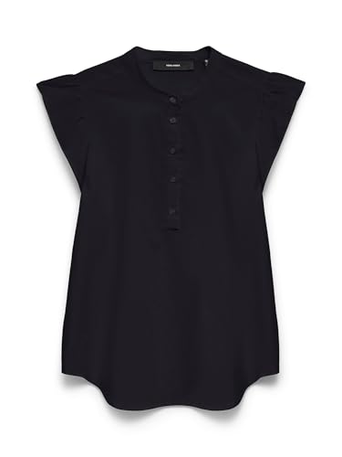 Top VERO MODA Vmselma SS Frill avec volants chic pour femme en coton
