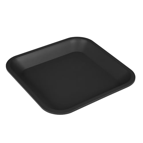 Weedness Blumentopf Untersetzer 34 x 34 x 3,5 cm Eckig Schwarz Kunststoff - Quadratisch Blumentöpfe Plastik Pflanzentopf Pflanzgefäß Pflanzkübel Anzuchttopf Blumenkübel Topf Garten Balkon