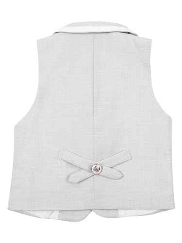 YiZYiF Boy's Formal Suit Vest Slim Fit Waistcoat Gentleman Tuxedo Formal Vest Formal Party Dress Up4