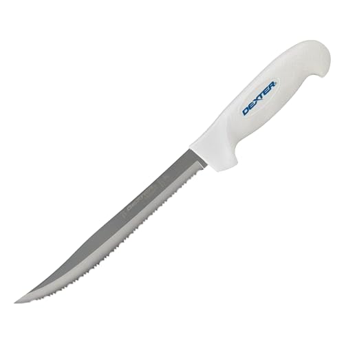 Dexter Outdoors SOFGRIP 8" Fillet Knife | SG142-8TE-PCP | High Carbon DEXSTEEL Blade | Soft Non-Slip Grip Handle | NSF Certified | Made in USA | Perfect for Fresh & Frozen Fish Filleting