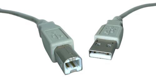 Image of Upix USB A Male to USB B Male Printer Cable 4.5 Meters (15 Feet) - White