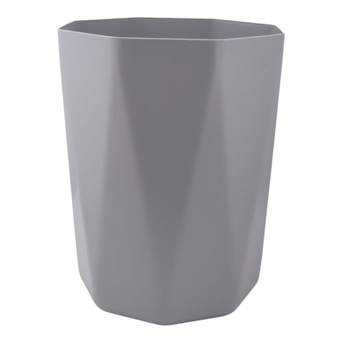 Caneca de basura para baño 5 galones gris sin tapa