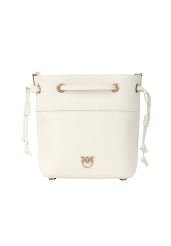 Sac à bandoulière crème Pinko pour femme de forme seau classique