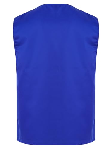 Hansber Kids Girls Boys Volunteer Activity Vest V-neck Button Up Waistcoat Sleeveless Waiter Uniforms with Pockets2