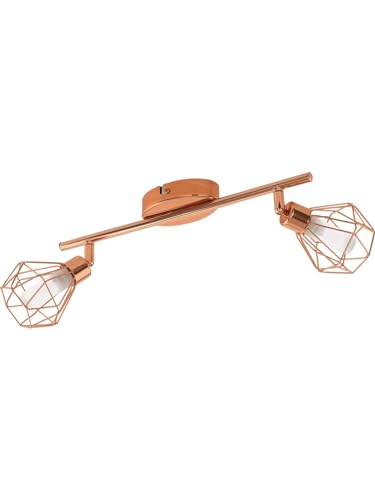 Plafonnier spot vintage cuivre GL0857, luminaire de caractère pour chambre