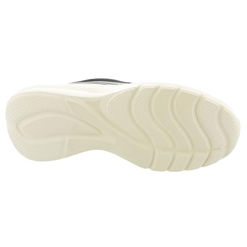 Skechers Women's BOBS Squad Waves-Still Wading Sneaker, Black/White, 113