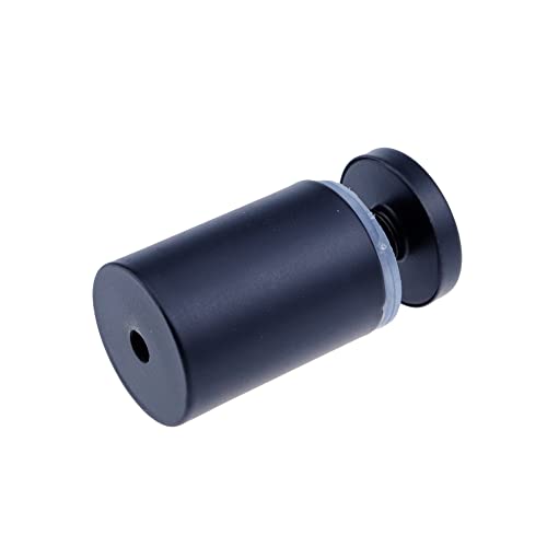 Image of Antrader Glass Standoff 1 inchx1-1 /2 inch, Stainless Steel Sign Standoff Screws, Hollow Advertising Standoff Mounts,Glass Acrylic Nail, Pack of 12, Matte Black