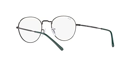 Ray-Ban Unisex RX3582V David Round Prescription Eyewear Frames, Black/Demo Lens, 49 mm - Thumbnail 6