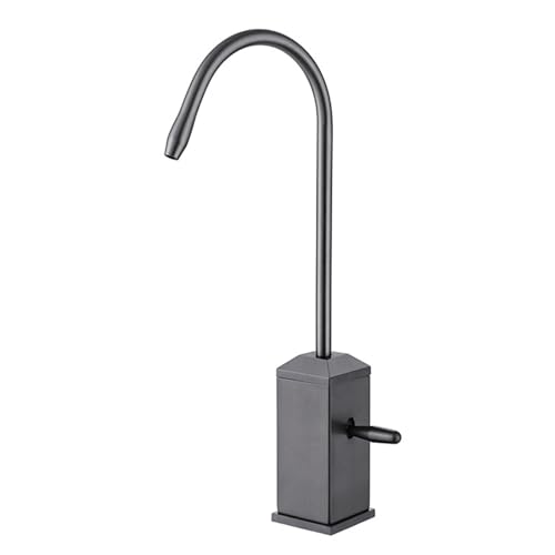 Grifo para fregadero de caño fino gris que soluciona el llenado de botellas de 1/4