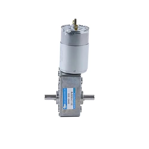 Moteur à engrenages à vis sans fin 12V à double arbre rotatif réglable
