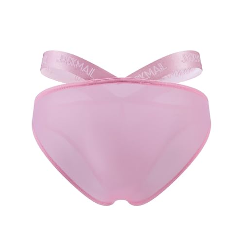 JOCKMAIL Men's Thong Underwear Sexy Men's Ice Silk Thong Bikini Low Rise Soft Underwear3