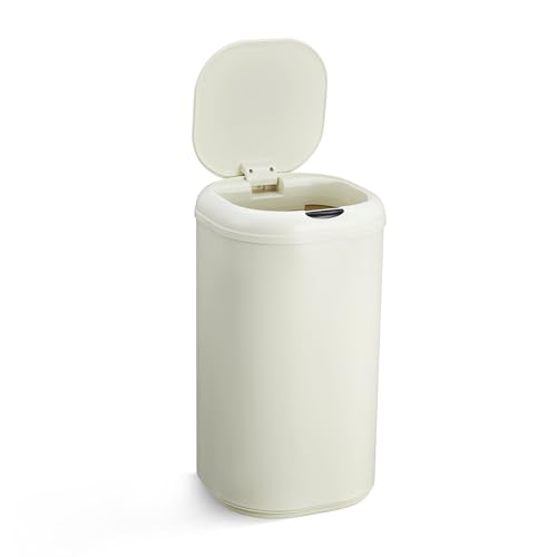 Caneca de basura automática con sensor 30 L beige