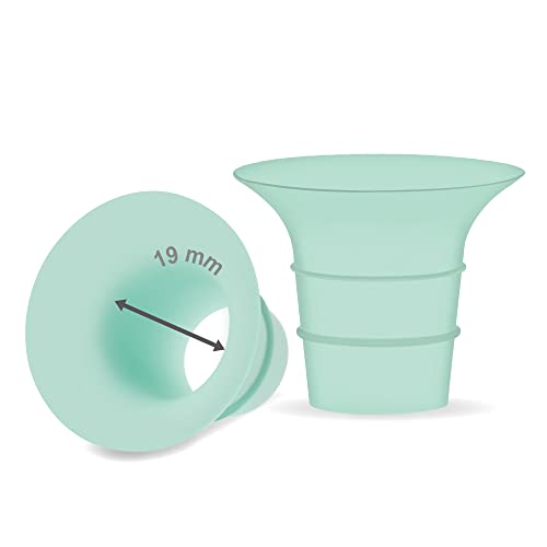 Image of Maymom Flange 19mm Insert Compatible with Medela/Spectra/Elvie/momcozy/tsrete/Willow/Motif Luna/Ameda MYA Breastpump 24mm Breast Shields. Reduce 24mm Niple Tunnel Down to 19mm