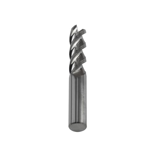 Image of Square End Mill JESTUOUS Carbide 3 Spiral Flute Drill Bits 3 /8 inch Shank Dia.1-1 /4 inch Cut Length for Milling Ferrous and Non-Ferrous Materials,1 Piece