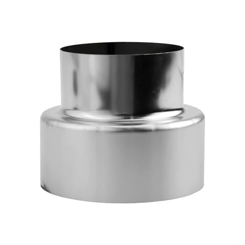 Conector de chimenea de acero inoxidable, adaptador de chimenea para todo tipo de calefacción, aire acondicionado (Ø80 mm/Ø60 mm)