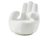Vente-unique - Fingersessel drehbar - Kunstpelz - Weiß - Catchy