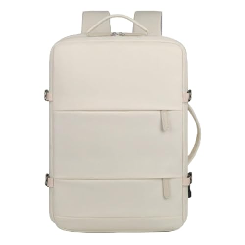 mochilas Mochila grande de viaje para portátil con puerto de carga USB para computadora de 17 pulgadas de hombre, ideal para la universidad y el trabajo viaje(Weiß)