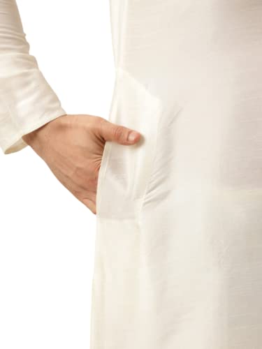 Image of SOJANYA (Since 1958, Men's Silk Blend Grey Kurta Pyjama & Silk Blend Jacket Combo