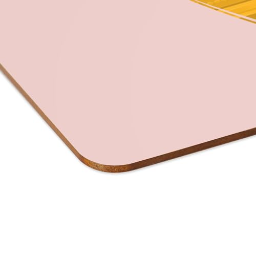 Sets de table souples dessous liège rose grand format napperons cuisine