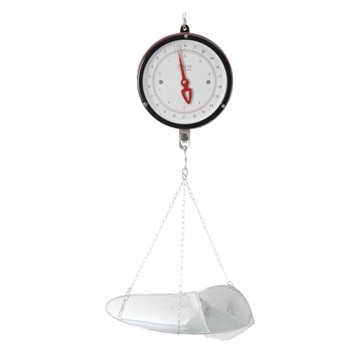 Lfhelper Hanging Scale for Weighing Dial Mechanical Scale 10kg/22lbs Weight Scale Meat Scale Fishing Scale Produce Scale Weight Scale for Food, Supermarkets Scale for Shopping, Double-Sided Dial