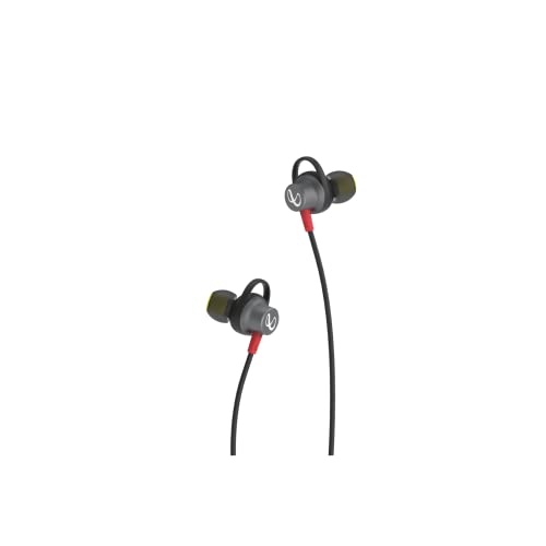 Image of Infinity - JBL Glide 120, in Ear Wireless Earphones with Mic, Deep Bass, Dual Equalizer, 12mm Drivers, Premium Metal Earbuds, Comfortable Flex Neckband, Bluetooth 5.0, IPX5 Sweatproof (Black & Red)