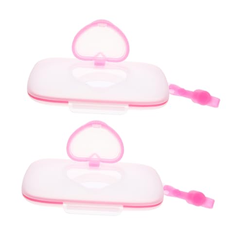 HEMOTON 2Pcs Portable Wipes Box Convenient Wipes Dispenser for and Quick Clean Ups Lightweight and Durable Wipes Case for and Travel