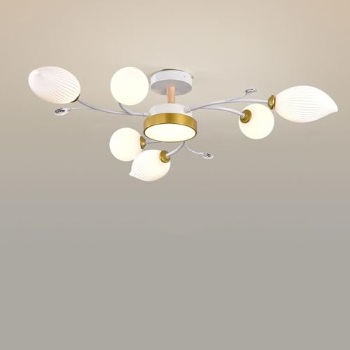 Luminaires de salle à manger haut de gamme et lustre rétro en verre opalin HLTYGWX