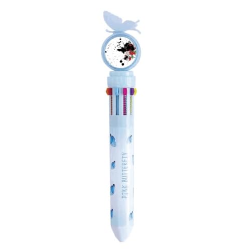 Stylo à bille rétractable multicolore pivoine aquarelle pour vos notes