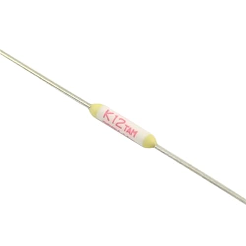 Fusible thermique K12 axial 130°C 1A pour réparer et protéger les appareils qui chauffent trop