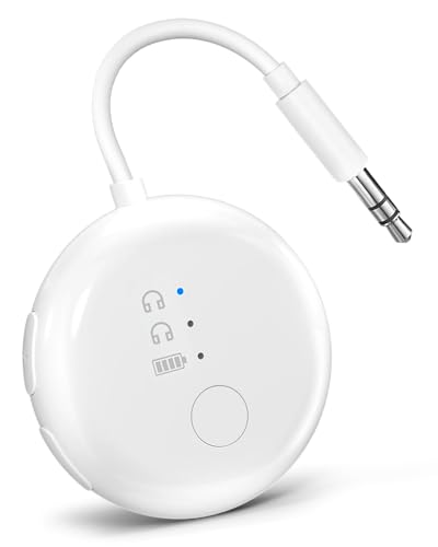 Avantree SoundJet R1 – Adaptateur Avion Bluetooth pour Écouteurs & AirPods pour Voyages, aptX Adaptive, 20 h d'autonomie, Transmetteur Audio sans Fil avec...
