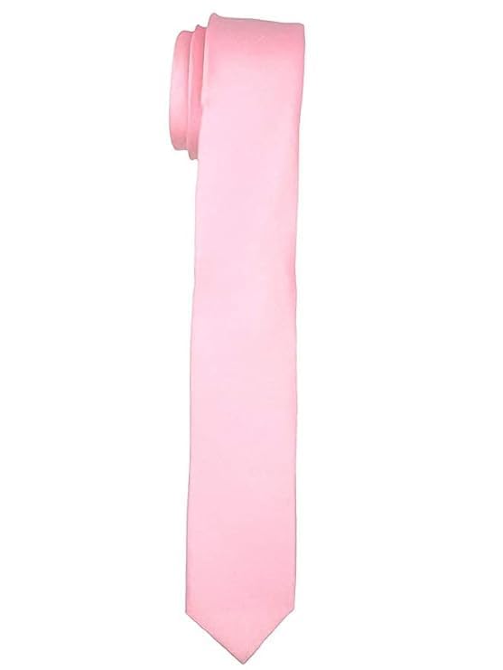 JAGMOOLYA PRODUCTS Men's Solid Color Satin Microfiber Tie, Regular and Skinny Width for Office, Interview, Wedding Formal Dress (BABY PINK)-picture-14