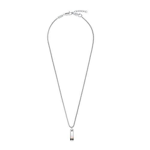 s.Oliver Kette mit Anhänger Edelstahl Herren Halsschmuck, 50+5 cm, Bicolor, Kommt in Schmuck Geschenk Box, 2032549 – Ansicht 2