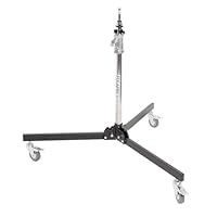 Pixapro 83-125cm Wheeled Folded Tube Stand Photography Lighting Video Studio Camera Light Photoshoot Lighting Portable Filming Lights Professional Accessories Low Boy Roller