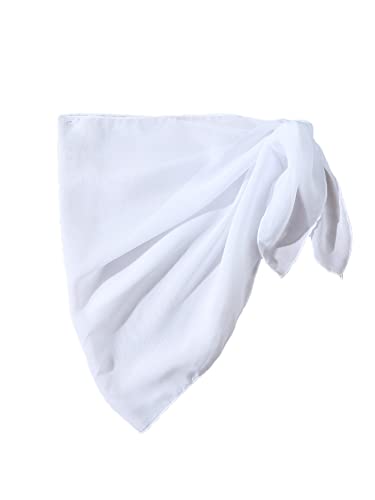 Wdirara Girl's Swimsuit Tie Side Wrap Beach Skirt Mesh Cover Up Swimwear White 150 #TOP15