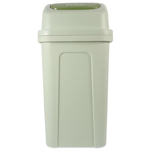Caneca de basura de cocina KALLORY con tapa verde clara