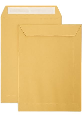 100x Versandtaschen DIN C5 braun peal&seal Klebestreifen ohne...